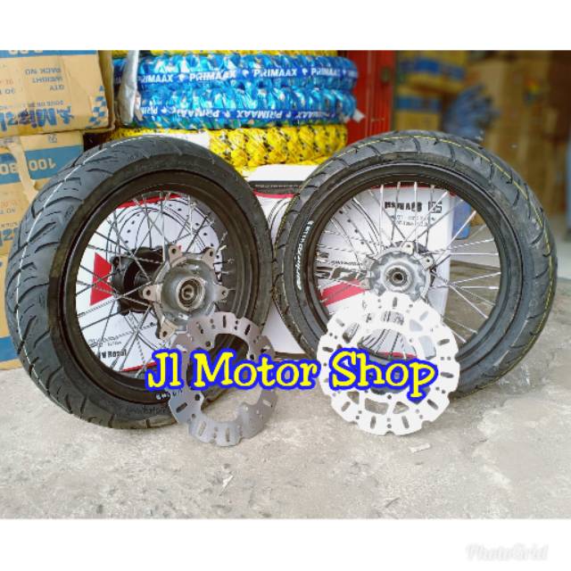 Paket Komplit Velg Supermoto Super Moto Ring 14 Honda CRF150 Plus Klx D-Tracker Ban KLX 150 CRF