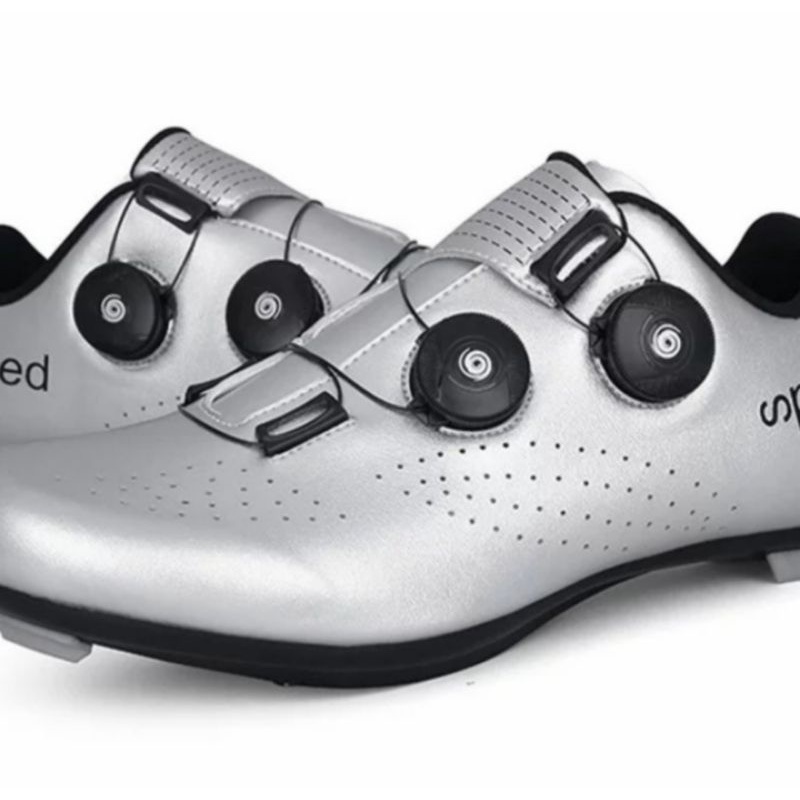 Speed Sepatu Sepeda Non Cleat Sepatu Plat Sepeda Lipat Roadbike MTB Silver