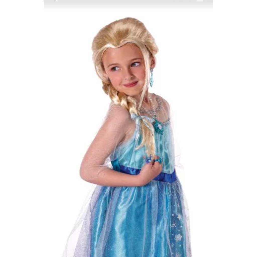 Wig Rambut Kepang Palsu Elsa Frozen
