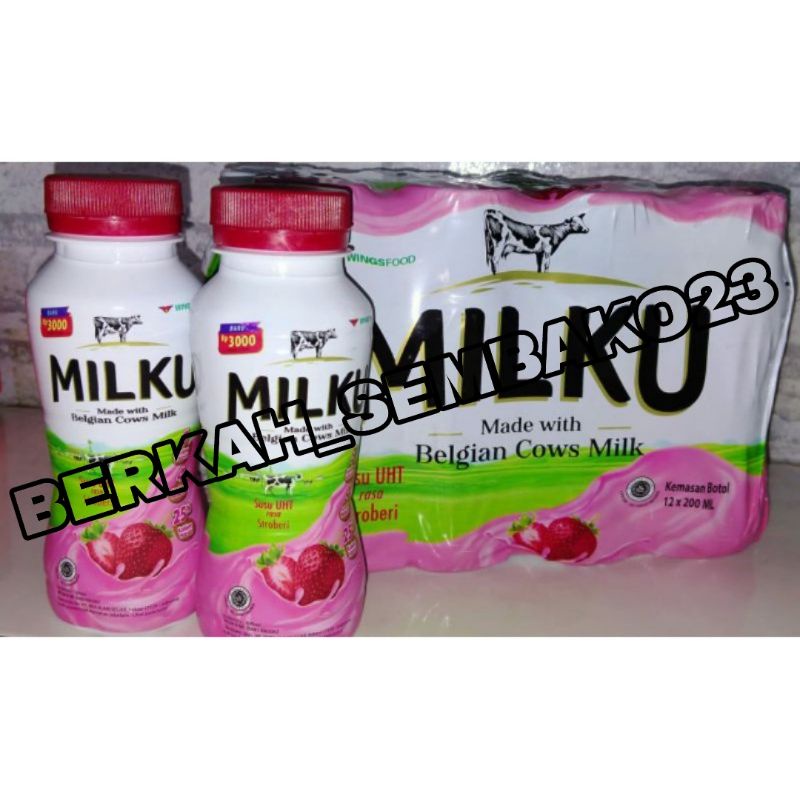 

MILKU SUSU UHT COKLAT dan STRAWBERRY 200 ml (1 DUS-12 pcs)