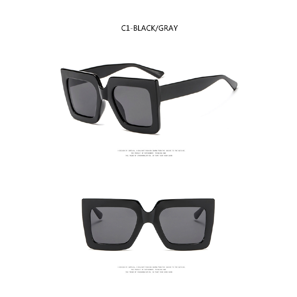 European and American trend square men's and women's fashion metal hinge sunglasses