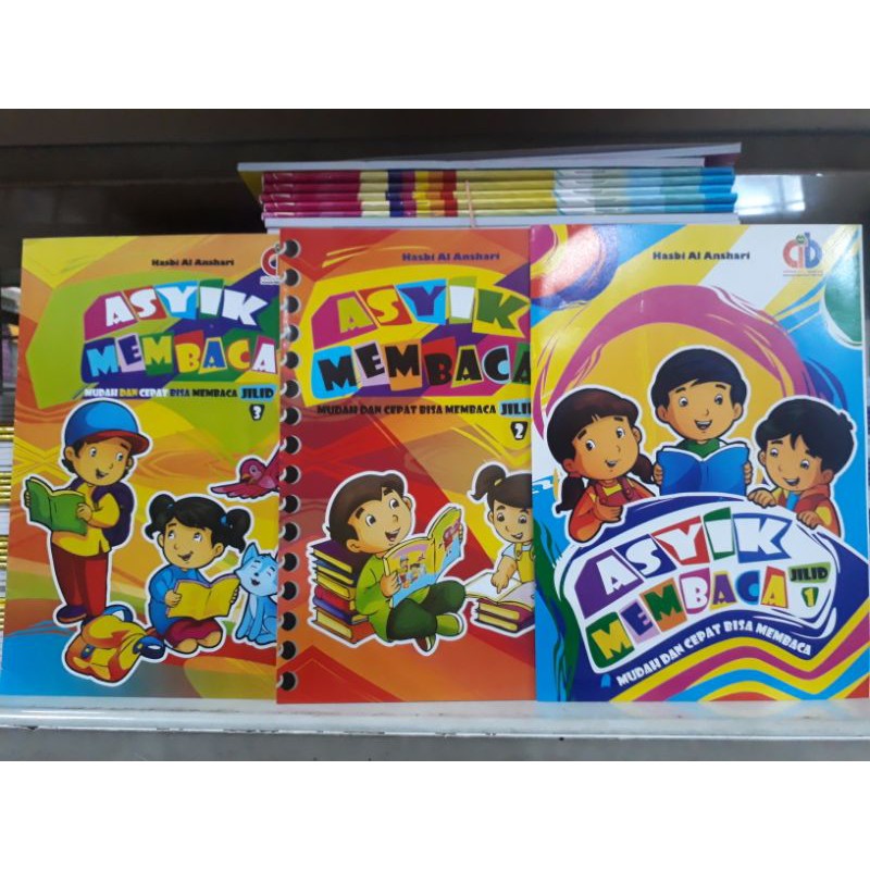 1 set Asyik membaca jilid 1 2 3 mudah dan cepat membaca  cuma 7.500