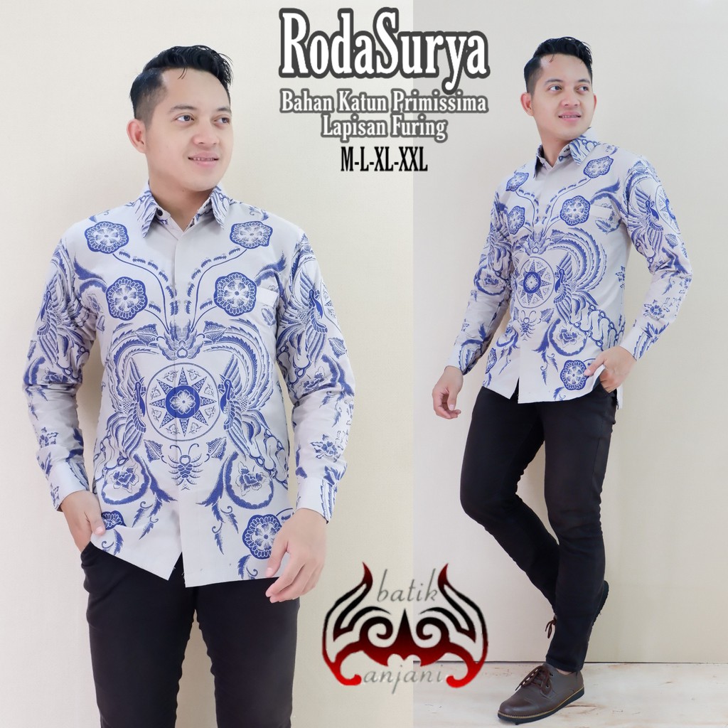 RODASURYA Batik Pria Full Furing Bahan Katun Primisima