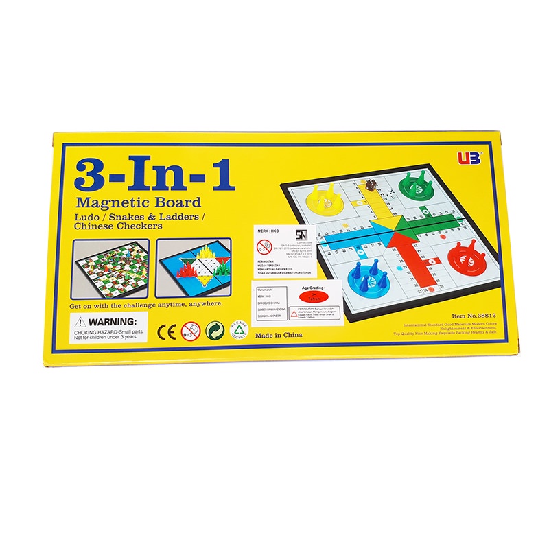 3 in 1 Magnetic Board Games Family Games No.38812