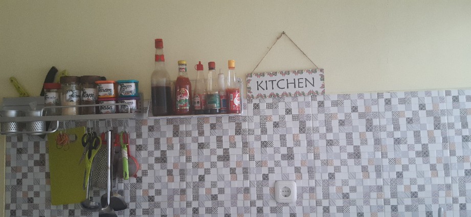 Poster Kayu Assalamualikum / Kitchen Pajangan Shabby