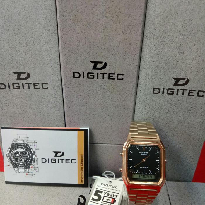 Jual Jam Tangan Analog Digital/Dual Time Wanita Digitec DG 3072 T Rosegold Berkualitas