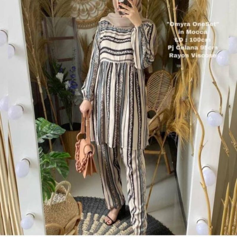 set rayon tie dye / gisel set (COD)-Omyra moca