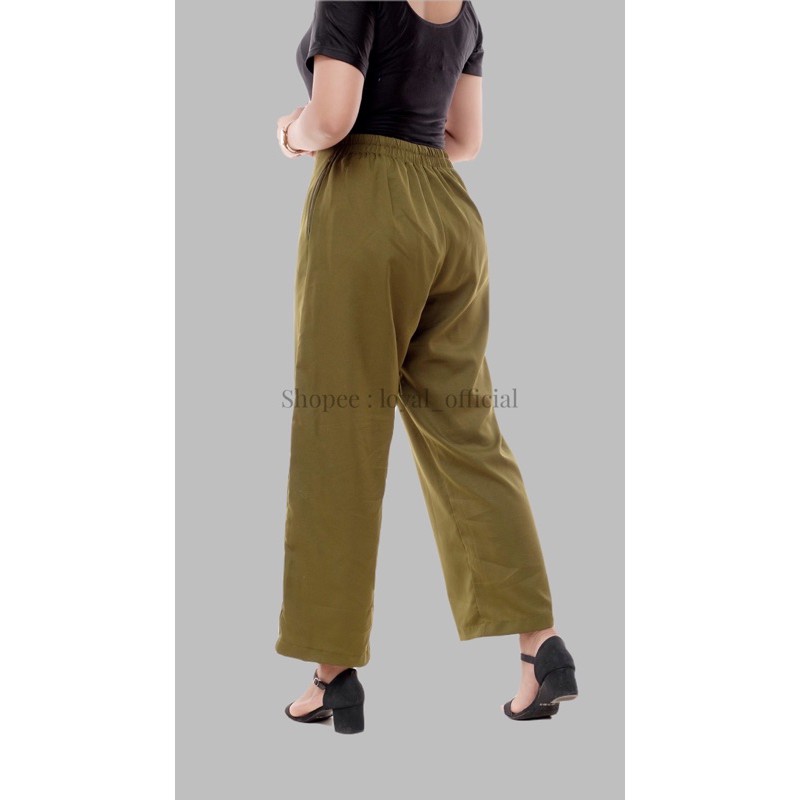 Loyal Celana Kulot Highwaist Kulot Wanita Kulot Katun M L XL