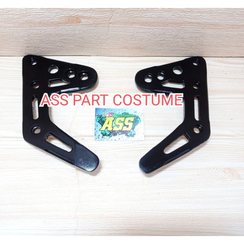 Breket Lampu RX KING Copy Bpro-breket lampu RX king B pro crome poles set kanan kiri terbaik terlaris-Breket saja hitam