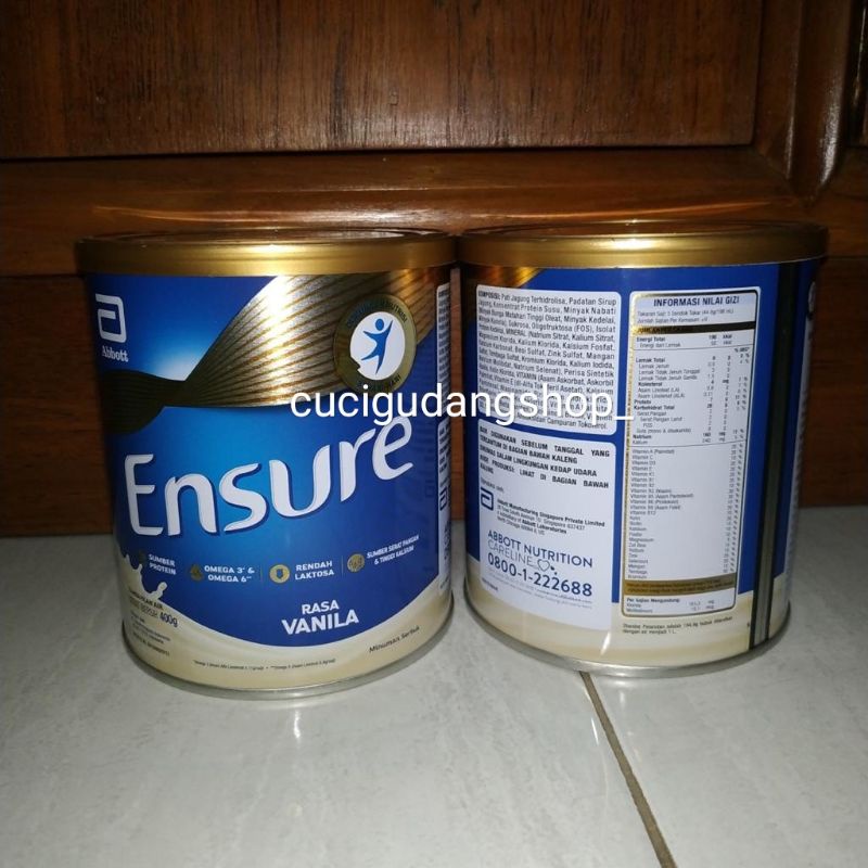 ensure vanila 400 gram susu lansia ensure 400gr