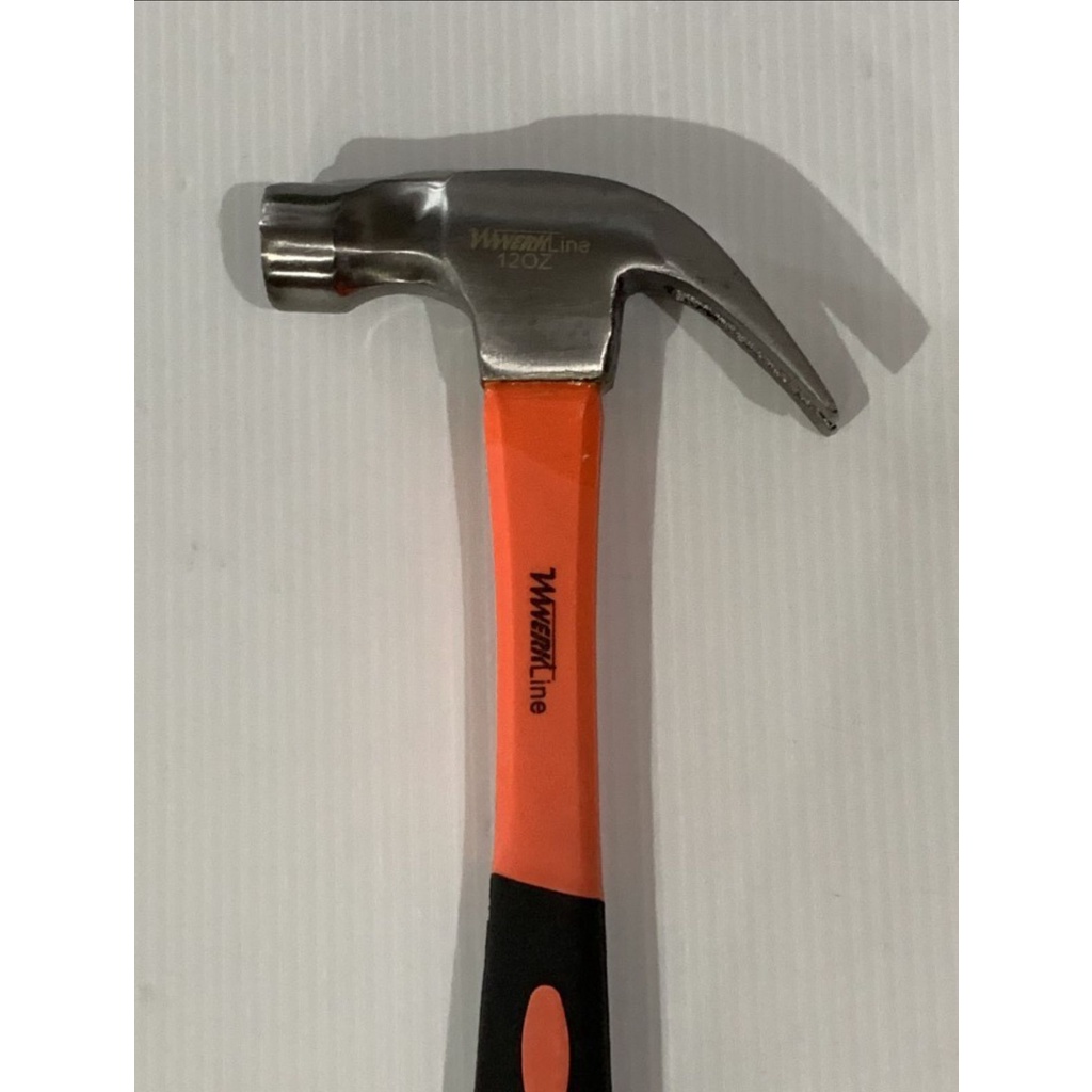 Palu Kambing Magnet Bergerigi GG Karet Claw Hammer WERKLINE 8 oz