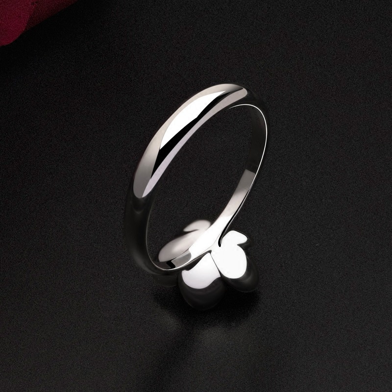 perak asli 925 cincin Wanita Rose Fashion Perhiasan