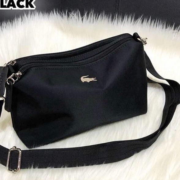 Terkini ZQ7MZ Tas LACOSTE sling bag Nylon Super Premium Terbaik import tas batam wanita Ko 80 Murah