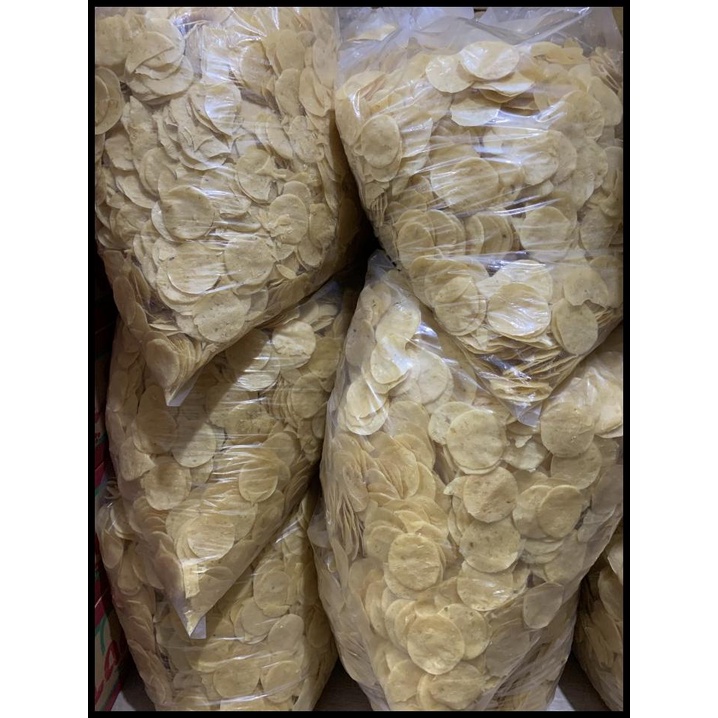 

Opak Medan / Keripik Opak Singkong Bulat Mentah 1 Bal/Ball/Dus 5 Kg