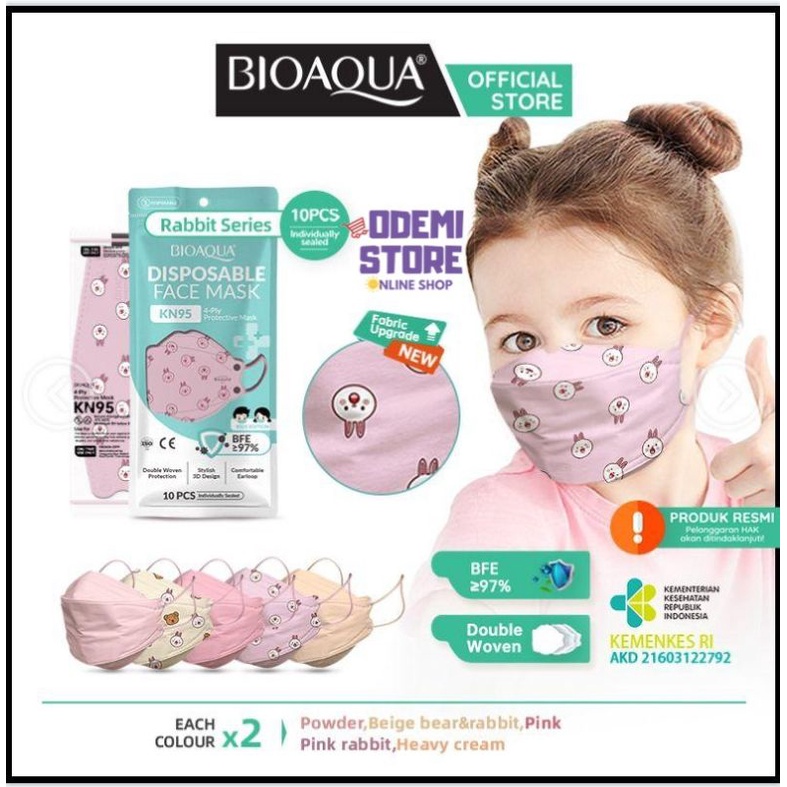 PREMIERE BEAUTE MASKER ANAK 6 PCS KN95 EVO EARLOOP 4 PLY KIDS FACEMASK