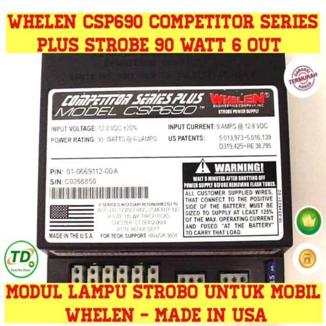 WHELEN strobe CSP690 ウィーレン 90W 3 ストロボ