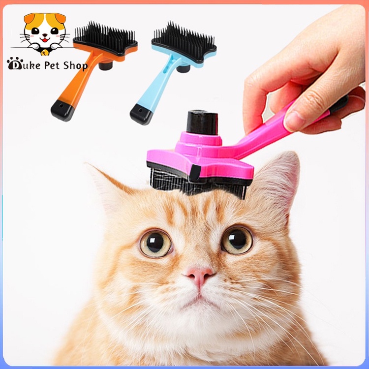 sisir kucing sikat hewan peliharaan bulu rontok merapikan bulu otomatis memijat kecantikan bulu bisa untuk kucing dan anjing