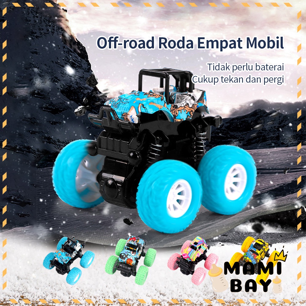 Mamibayi Mainan mobil mobilan off road 4 drive inertial inertial mobil mainan anak 4 warna