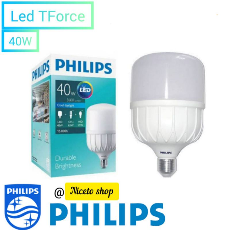 Lampu Led Philips TForce T-Force 40W 40Watt Cool Daylight / Putih