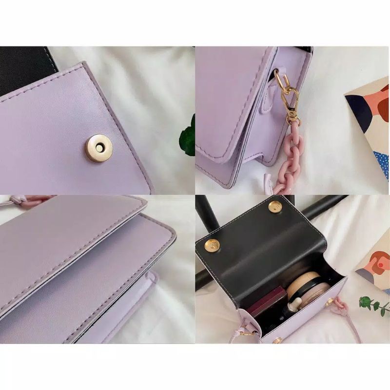 Bundara.id Ta-1142 Tas wanita selempang mini kotak satchel import