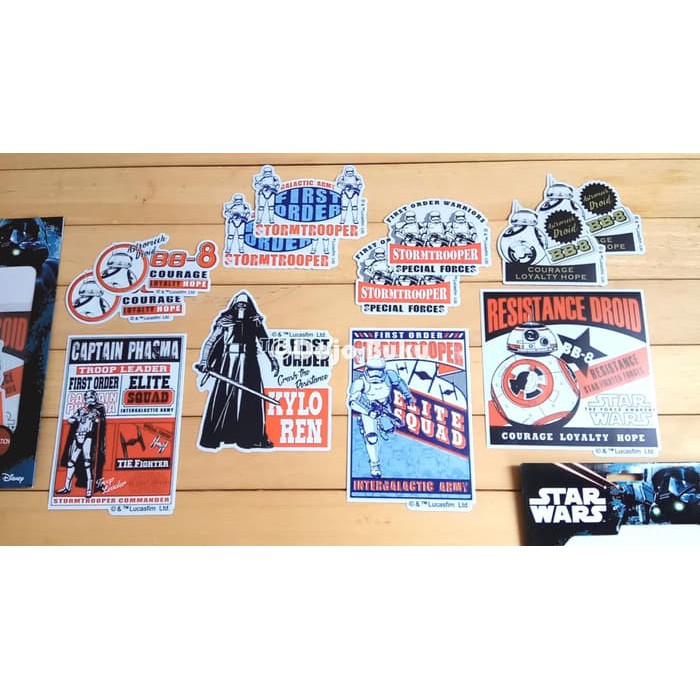 Sticker STAR WARS Premium 12 cm 8 Model 12 pcs B