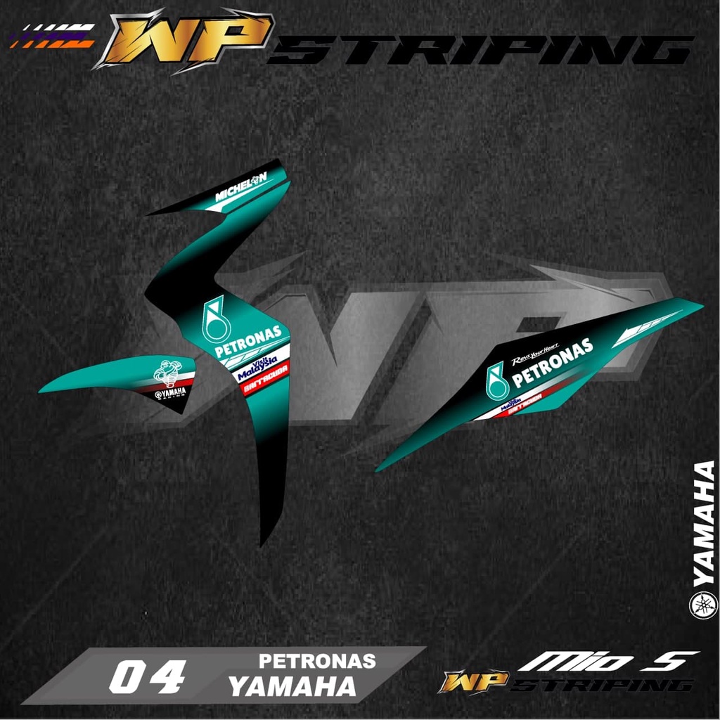 STIKER STRIPING MIO S / STCIKER VARIASI LIST SKOTLET MOTOR YAMAHA MIO S - 04