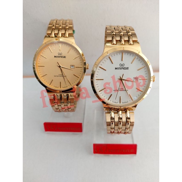 Fa_Ta Shop | Jam Tangan Mirage Original Pria Rantai Kuning Tanggal