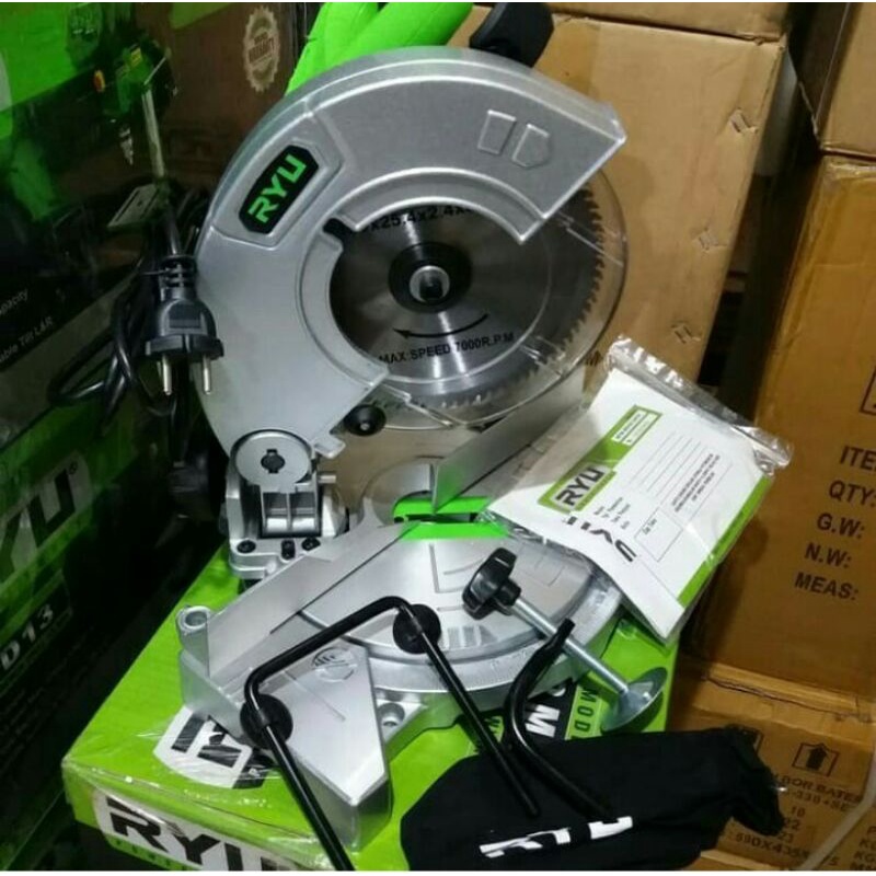 mesin potong almunium 7 inch tekiro ryu miter saw low watt