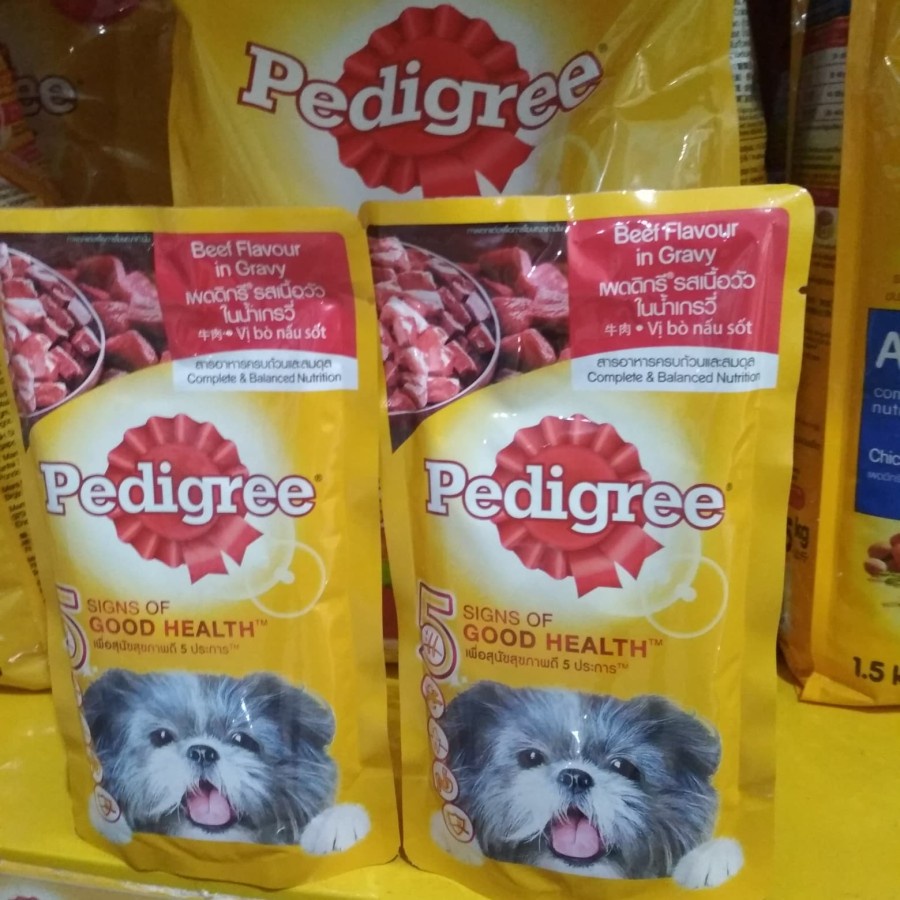 Pedigree Adult Beef SACHET Pouch 130gr Makanan Basah Sachet Anjing