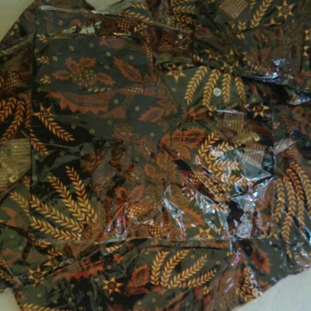 Bswart Batik Hrb026 Kenongo Hem Pendek Padi Pekalongan M L Xl Batik Pria Murah Modern Grosir