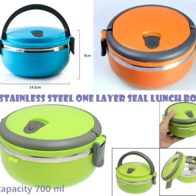 Rantang 1 susun polos / lunch box susun 1 polos