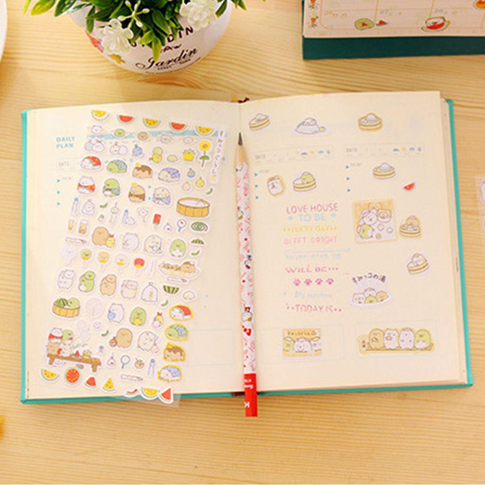 Agustinina Kawaii Stiker Kartun PVC Scrapbooking Daily Planner Perlengkapan Siswa Planner Stiker