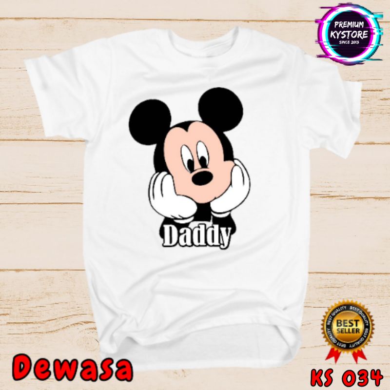 Kaos Mickey dan minnie couple family anak dan dewasa - kystore