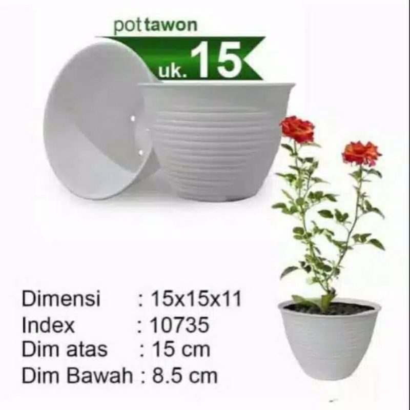 TERMURAH POT BUNGA MODEL TAWON 15CM