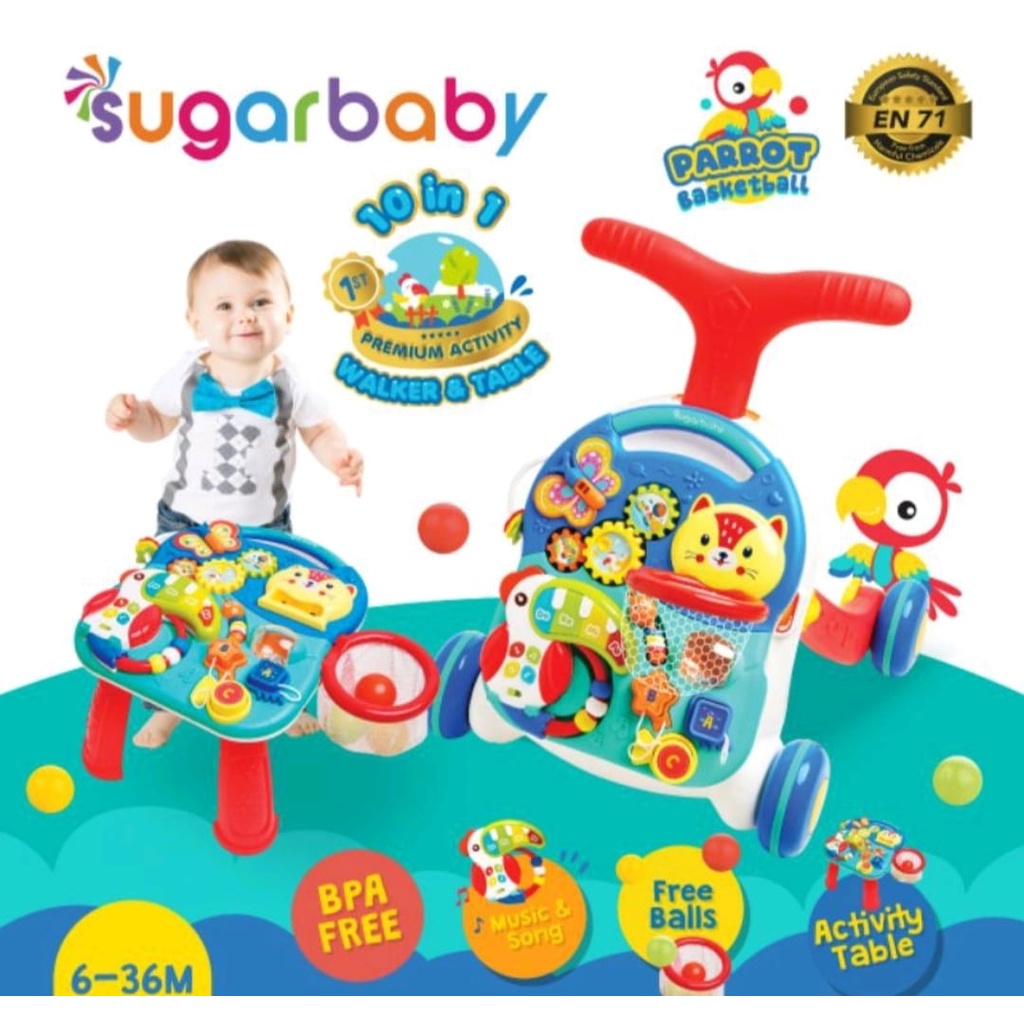 Sugar Baby Walker &amp; Table Push Walker Baby Walker(PEKINGAMAN)