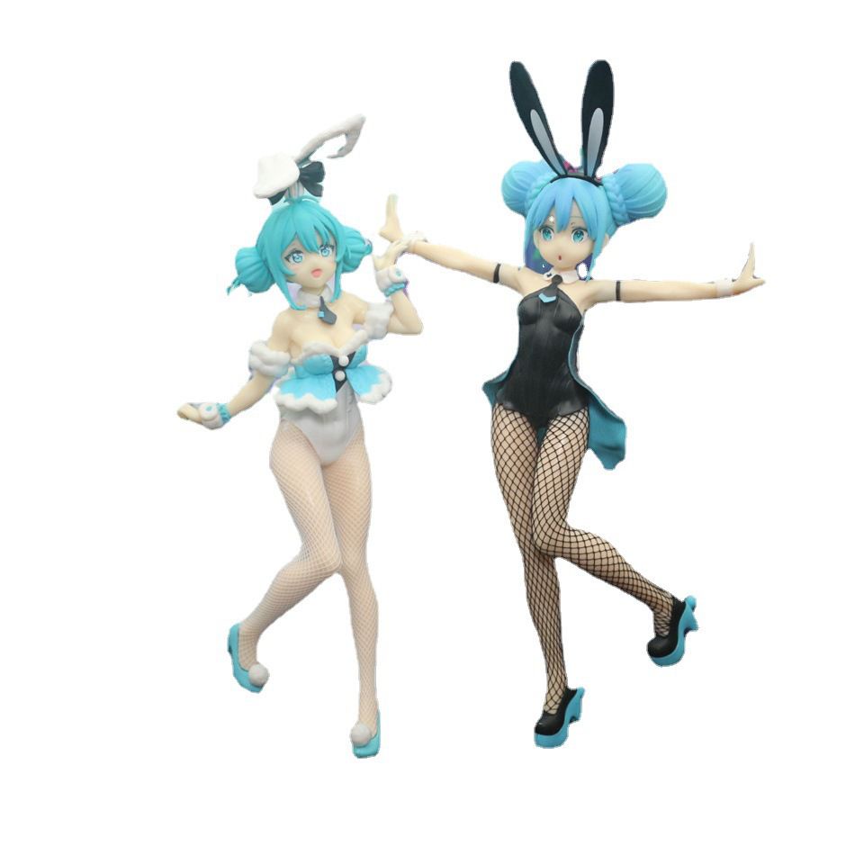 Telinga Anime Hatsune Miku Kelinci Sexy Prelude Future Black Figure Girl And White