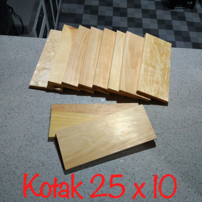 Talenan Kayu Kotak 25 x 10 / Bahan Decoupage / Bahan Talenan Lukis