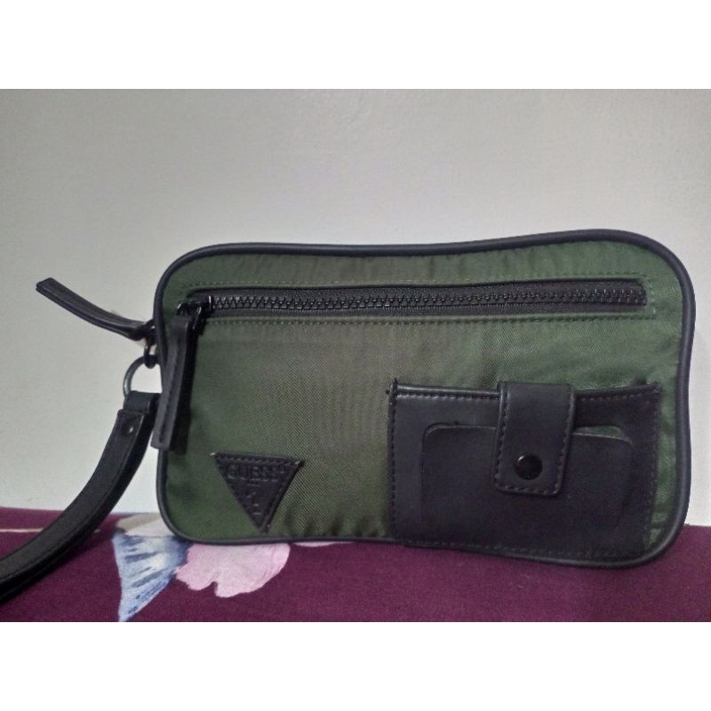 Preloved Guess Clutch Green