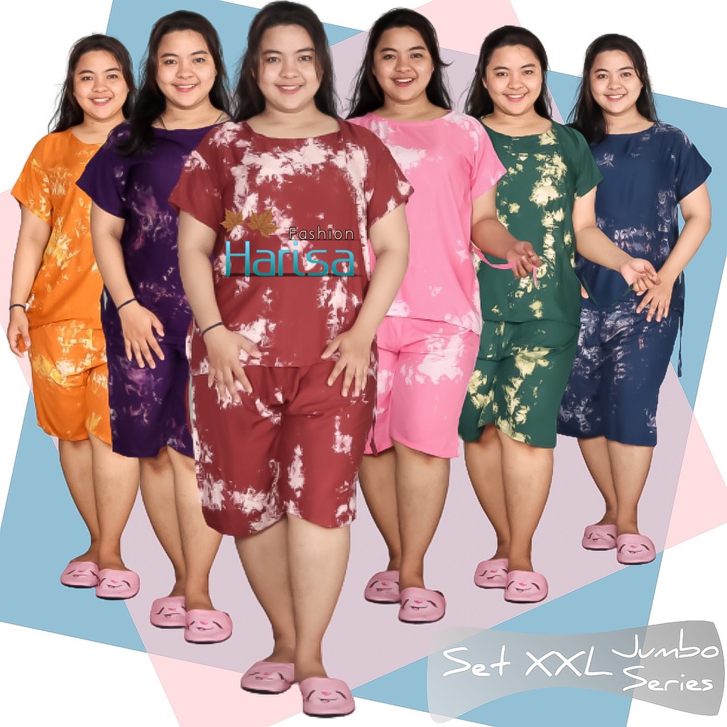 Babydoll Jumbo Tiedye Celup Pendek XXL Rayon Super 03