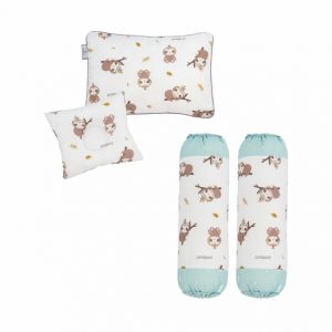 OMILAND OB3715 B+G Bantal bayi SET Guling + bantal peang Sloth