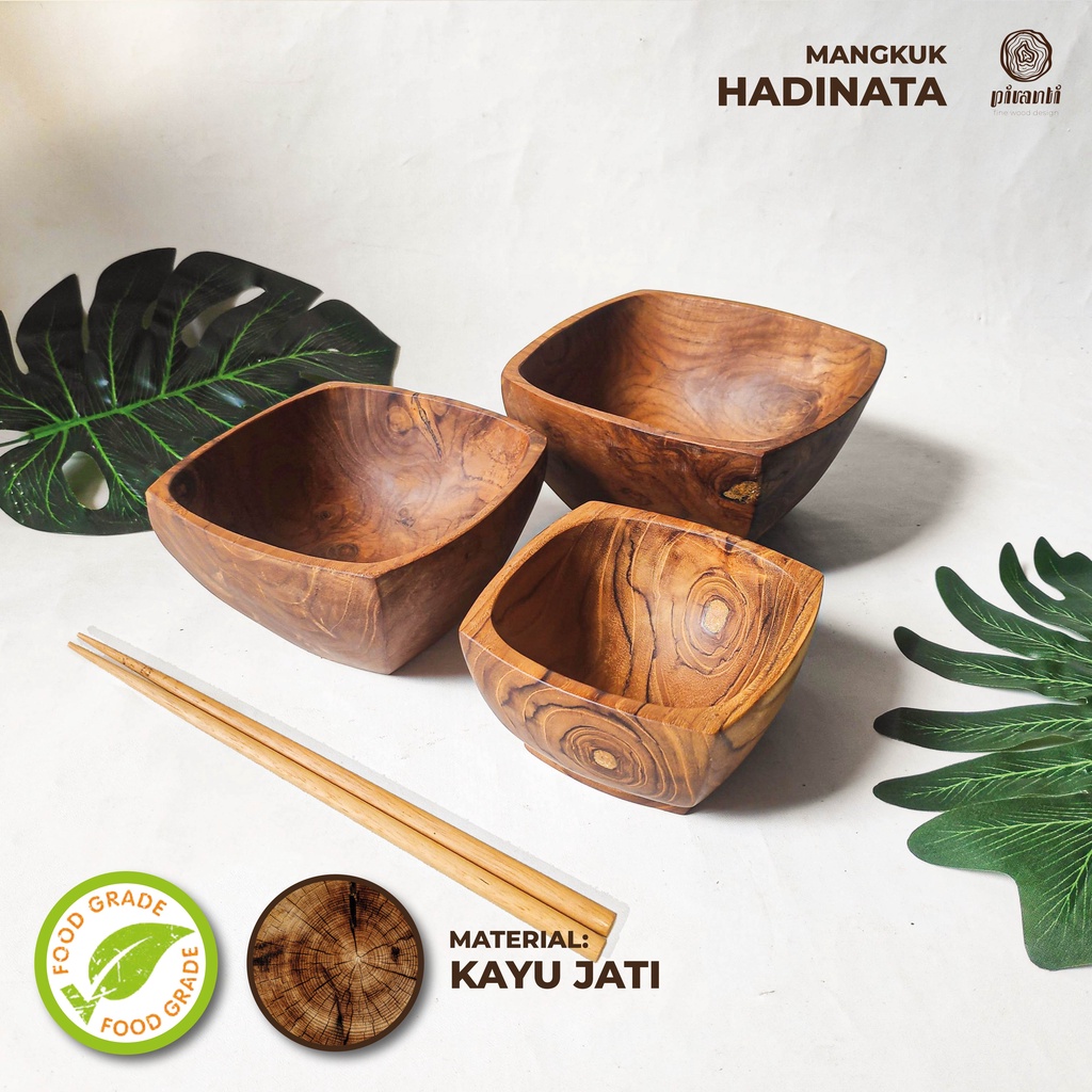 PIRANTI SOUVENIR MANGKOK MANGKUK KAYU MAKAN MIE RAMEN SUP LUCU MURAH BESAR KECIL SET