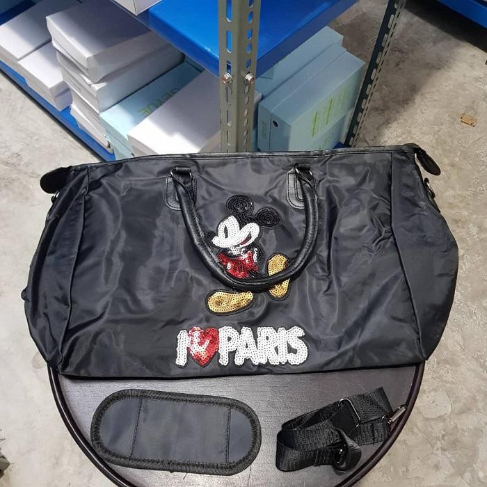 SZ6645 Tas besar selempang hitam tas mickey ILP wanita import kekinian terbaru termurah cod jakarta