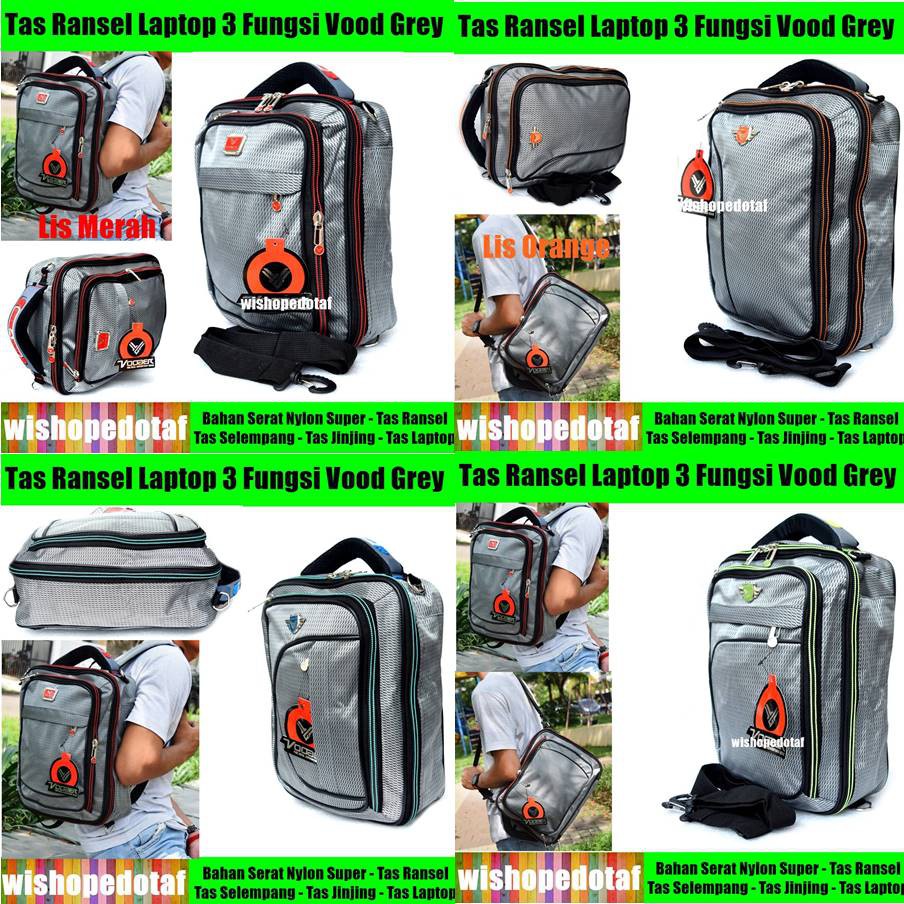 Tas Punggung Ransel 4in1 Vood grey