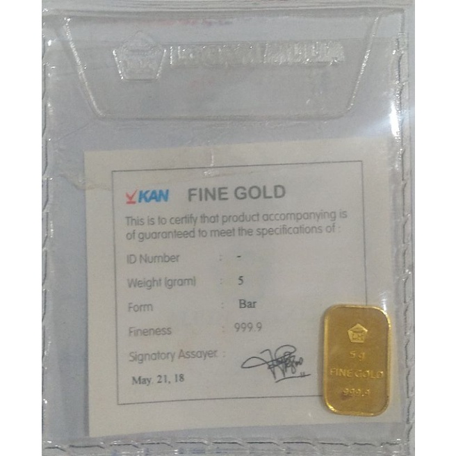 EMAS ANTAM 5 GRAM LOGAM MULIA MODEL LAMA
