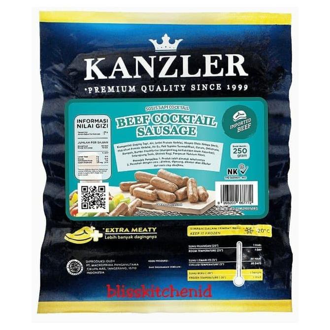 

windytriastuti13 Sosis Kanzler Beef Cocktail Sausage / Sosis Mini 250gr TERLARIS TERPERCAYA ORIGINAL