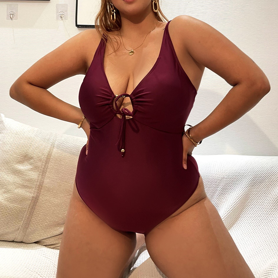 PREORDER Swimwear Women 2022 One Piece Swimsuit Big Size Sexy Bathing Suit Women Swimming for Beach 