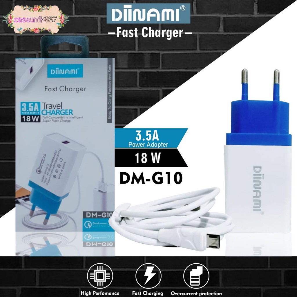 BM057 G10 Cashan charger DIINAMI 3Amper 18wat Micro usb Samsung oppo Vivo xiaomi realme Fast all type CS2193