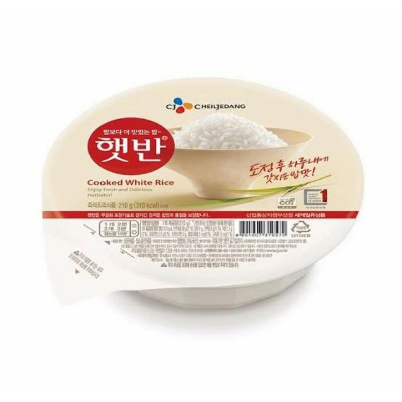 

CJ CHEILJEDANG INSTANT COOKED WHITE RICE 210GR | NASI PUTIH INSTAN KOREA