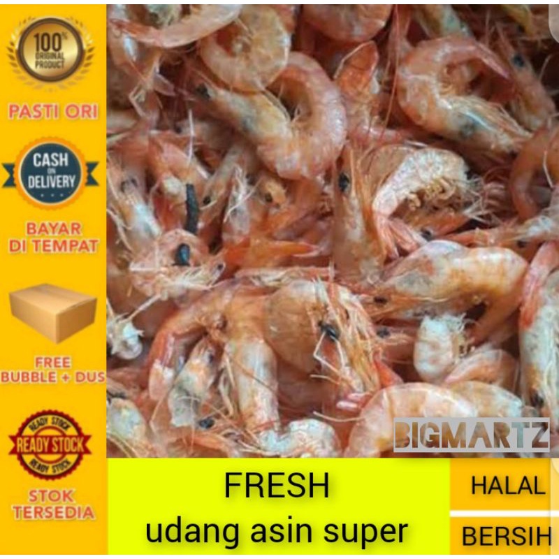 

Udang asin super / Ikan Asin Udang / Udang asin fresh / Udang asin termurah
