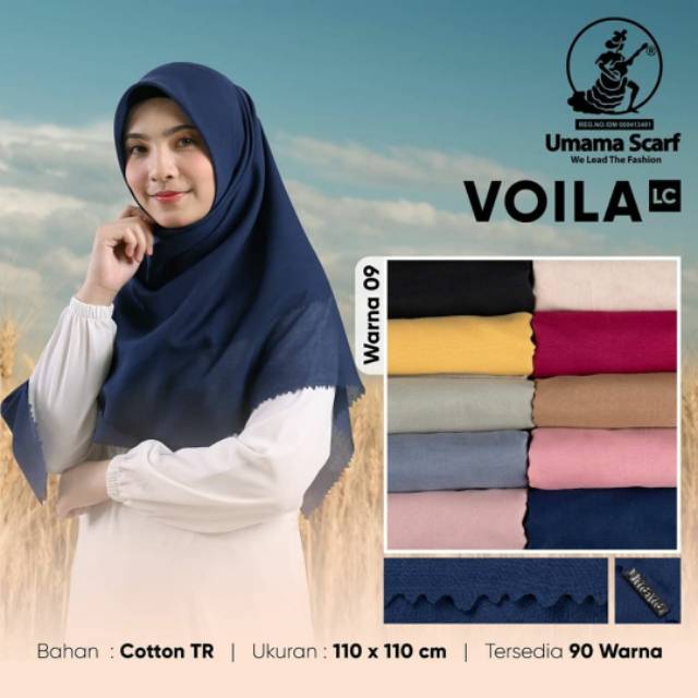 [GROSIR 10PCS] SQUARE VOILA LC UMAMA SCARF/HIJAB JILBAB SEGIEMPAT BASIC VOAL LASER CUT